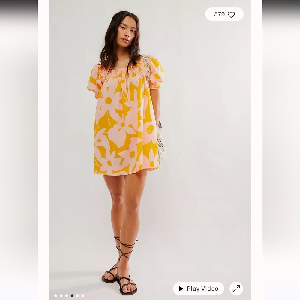 Free People Mila Printed Mini‎ dress size Xsmall NWT